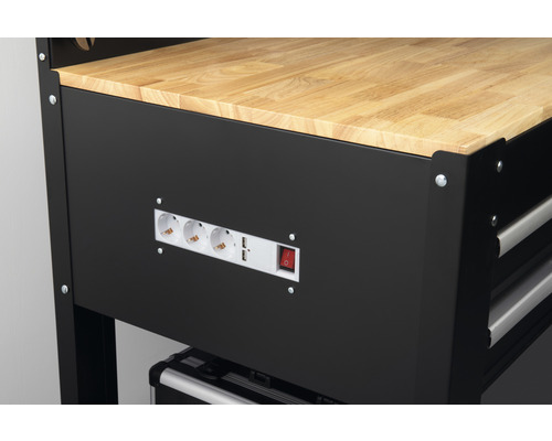 Werkbank 1400 x 1140 x 610 mm 200 KG met verlichting en stopcontact