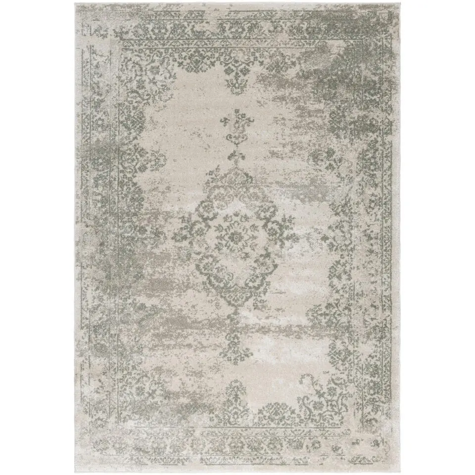 Vloerkleed Urali - crème/groen - 160x230 cm
