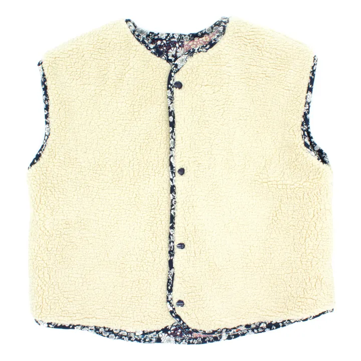 Esther Veste Sans Manches Matelassée Patchwork Devon | Bleu