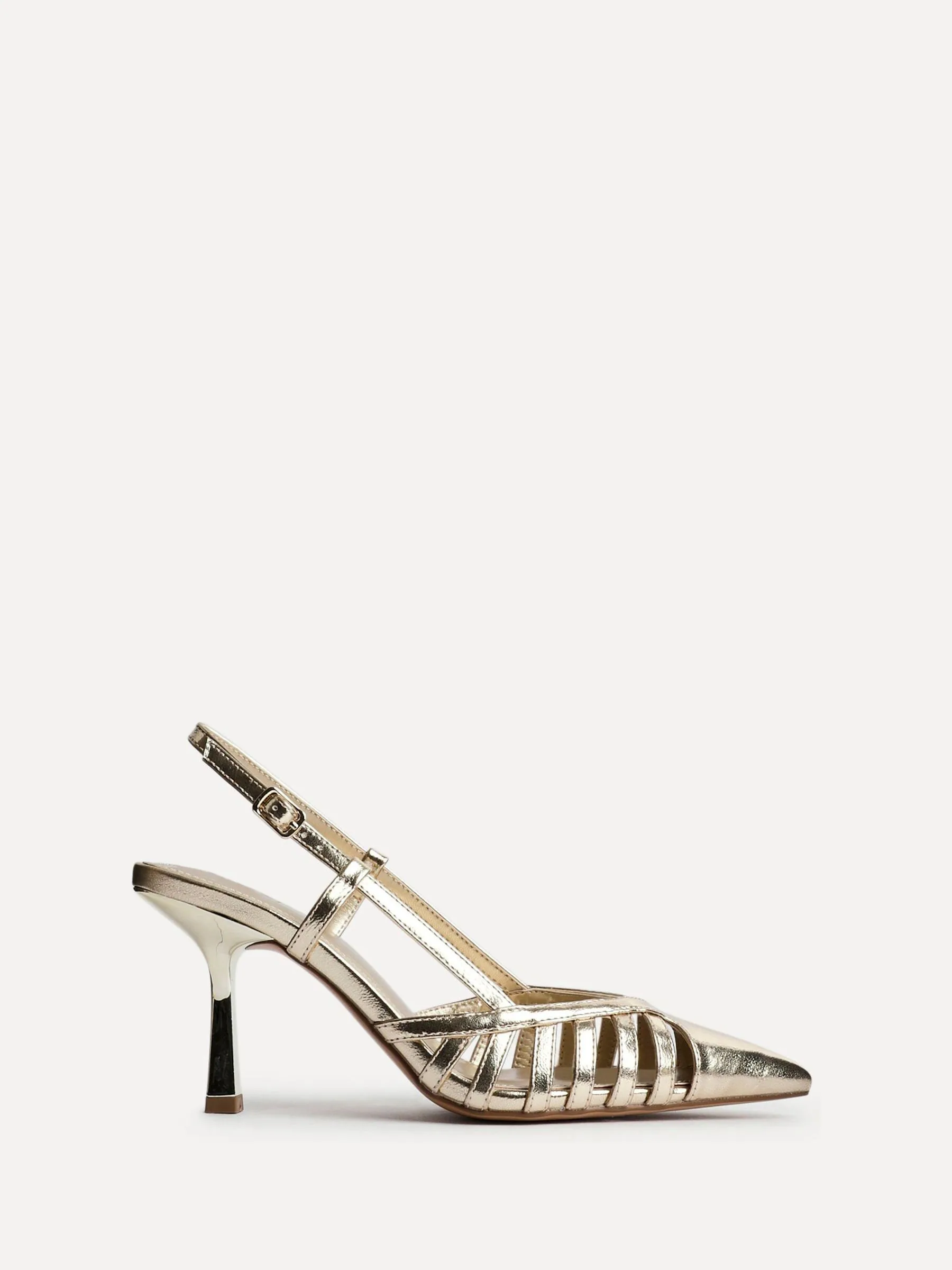 Goud - Linzi Alias Cut Out Slingback Court Heels