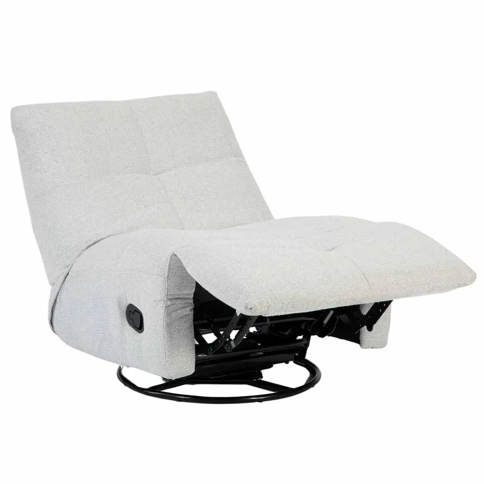 Fauteuil Lichtgrijs - Draaibaar & Relaxfunctie - Lazy