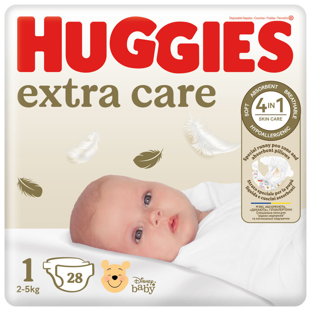 Huggies Extra Care Newborn Luiers Maat 1 (2 - 5 kg)28 stuks
