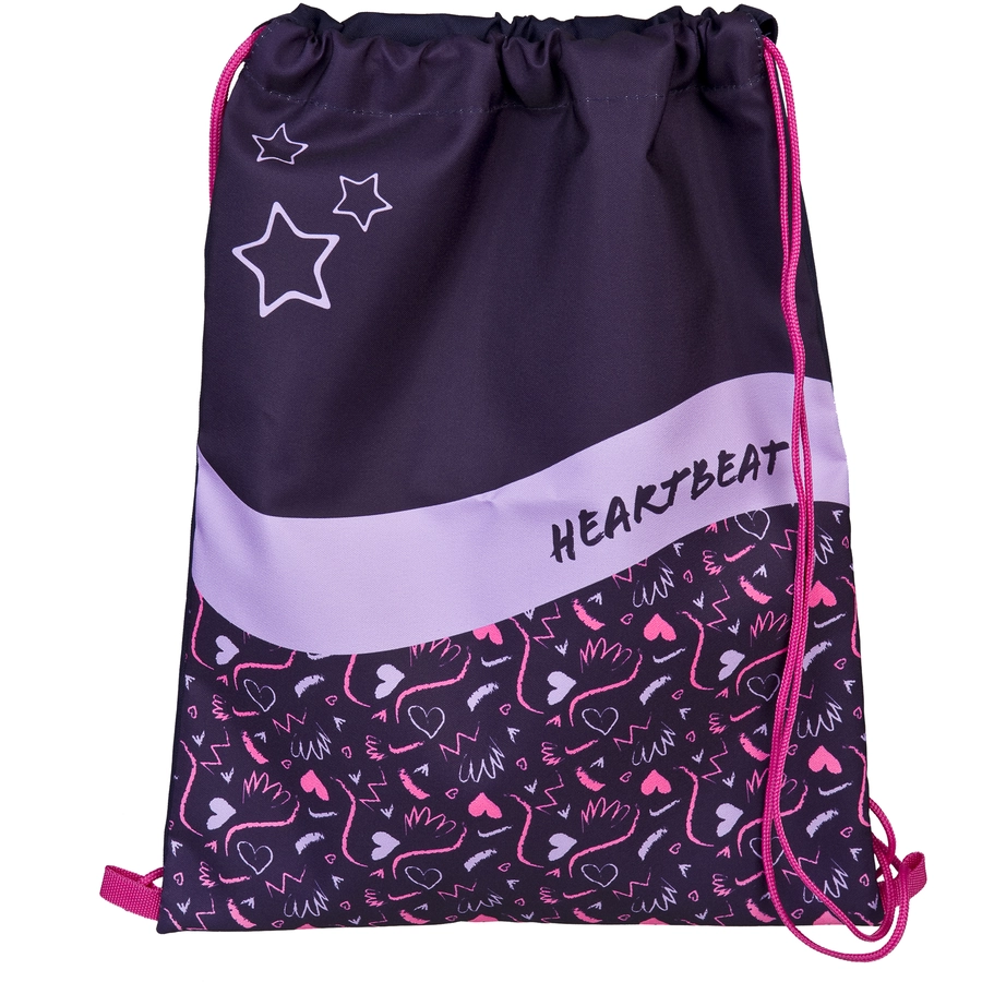 Scooli EasyFit Schulranzen-Set Glow-Edition Heartbeat