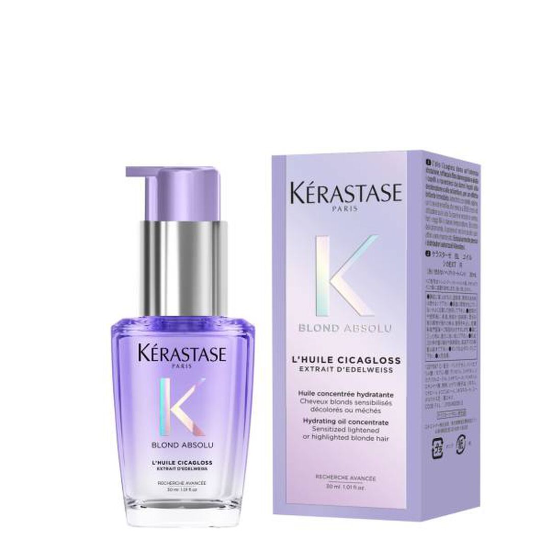 KERASTASE Blond Absolu ÓLEO CAPILAR L'HUILE CICAGLOSS, PARA CABELO LOURO SENSIBILIZADO, ACLARADO OU COM MADEIXAS - 30ml
