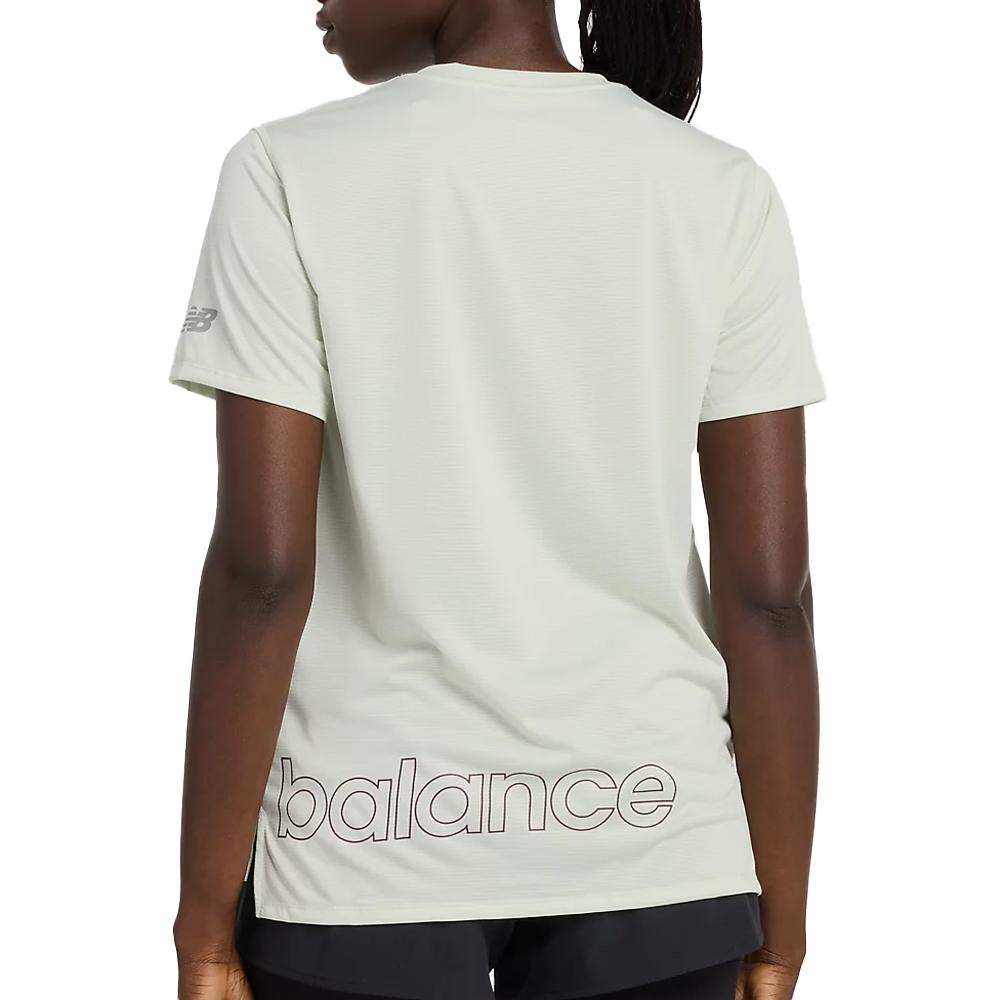 New Balance T-shirt Vert Femme New Balance Graphic