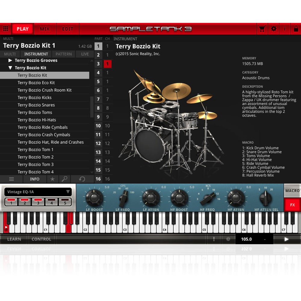 IK Multimedia Terry Bozzio Drums (download)