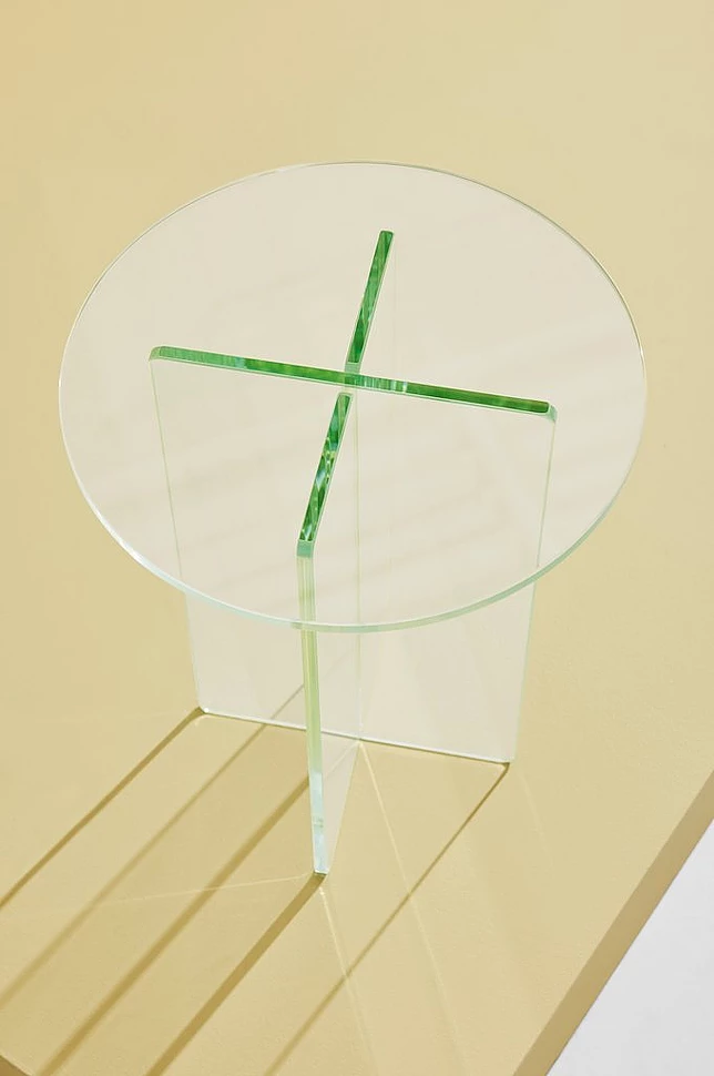 Iris sidebord i glass ⌀ 35 cm