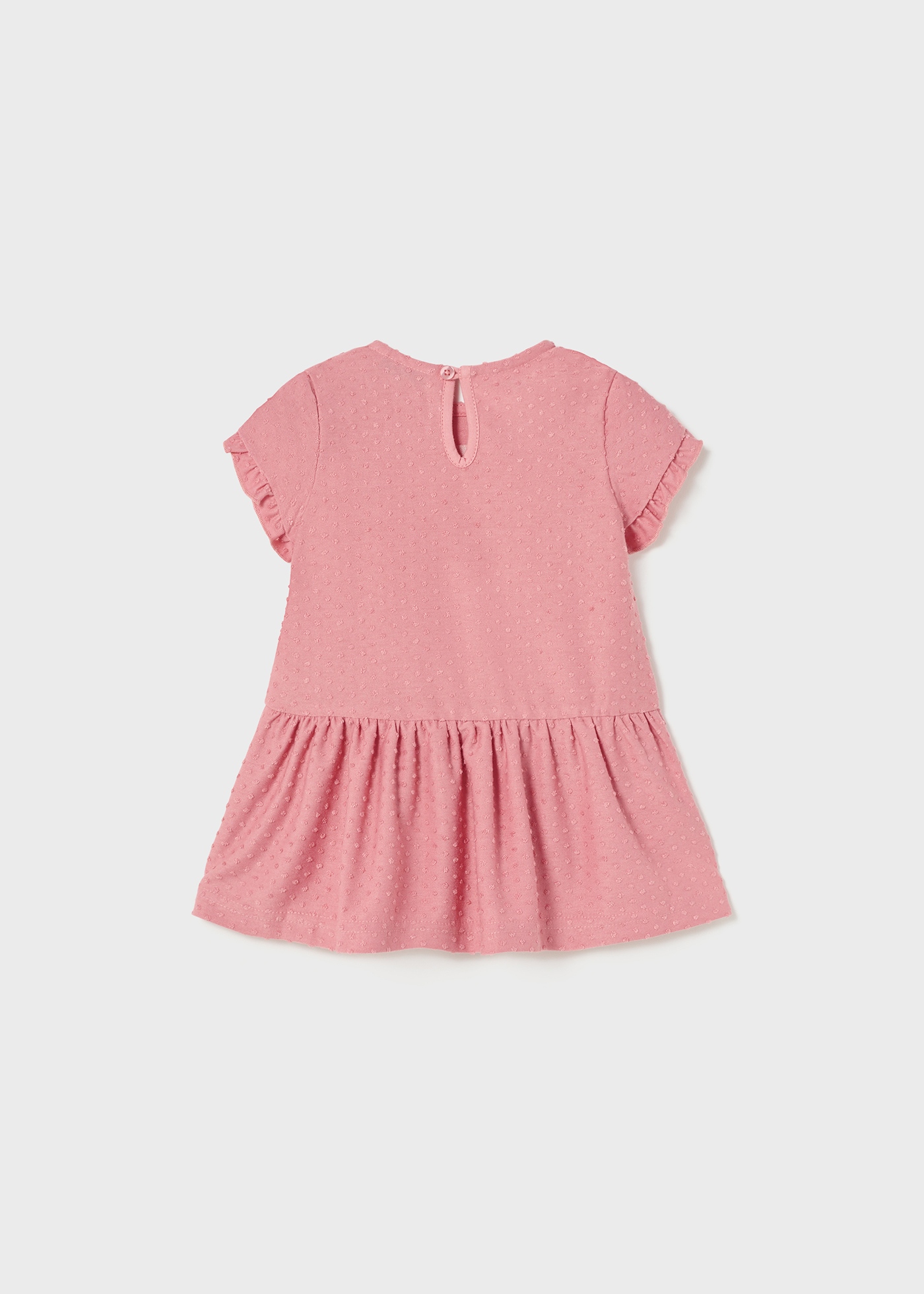 Vestido Plumeti com aplique para bebê