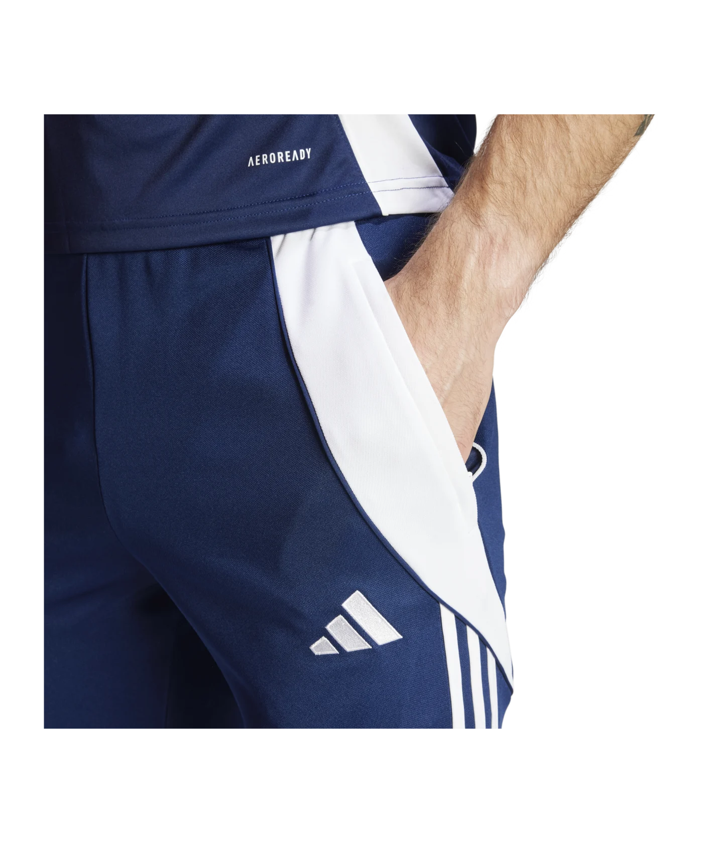 adidas Tiro 24 Slim Trainingshose Blau Weiss