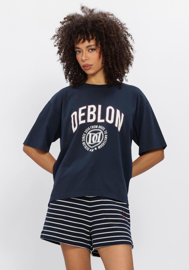 donkerblauwe deblon sports t-shirt luan tee