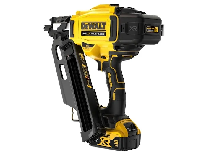 DeWALT DCN950N-XJ, Sømpistol, Vinklet magasin, Gul, 2 skud/min, Batteri, 5 At