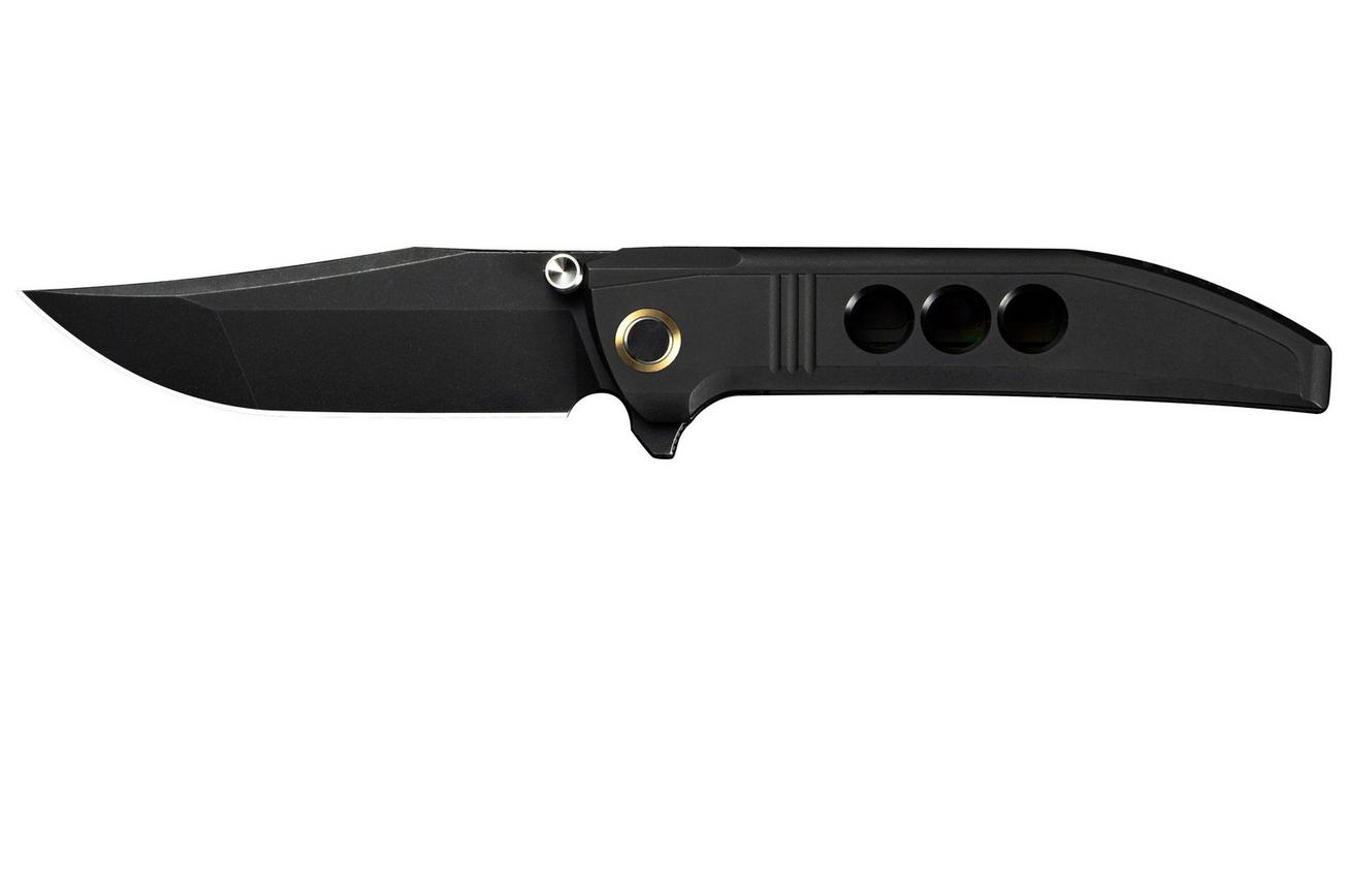 WE Knife Ezinta WE22041-1 Blackwashed Böhler M390, Black Titanium, zakmes