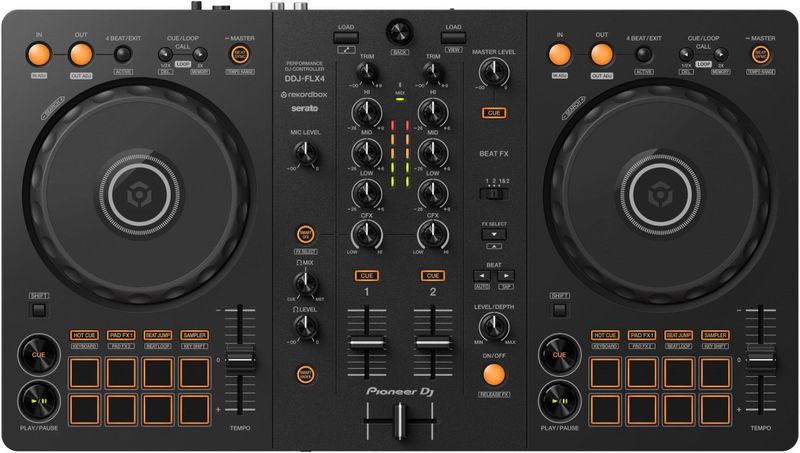 Pioneer - DDJ-FLX4 - DJ Controller - Zwart - Draagbaar - Compatibel met PC en Mac