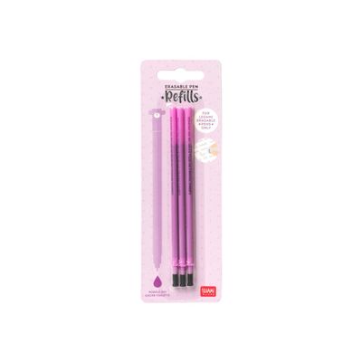 Legami - Pack de 3 recharges pour stylo gel effaçable - pourpre