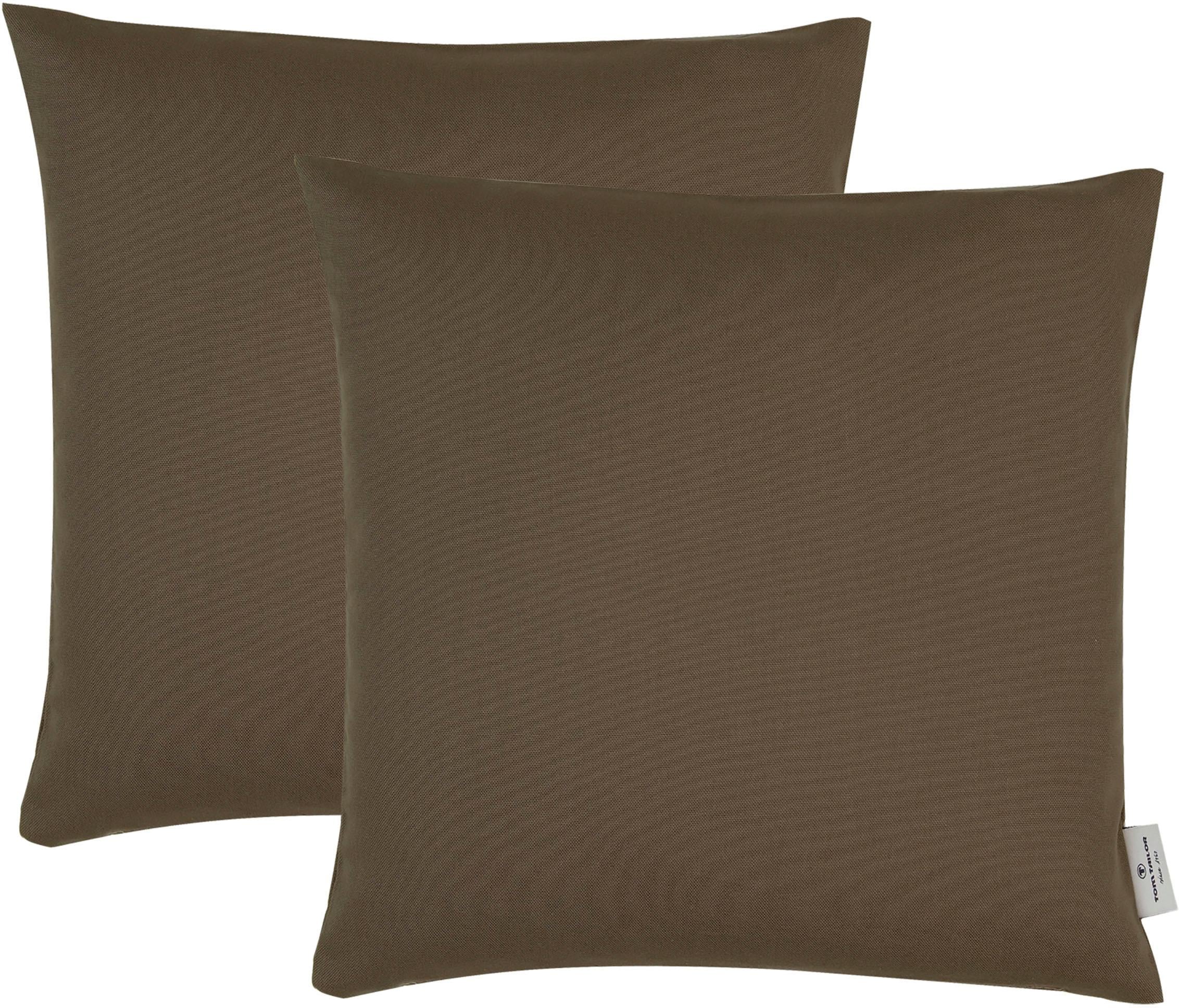 TOM TAILOR HOME Dekokissen »Dove« unifarben, Kissenhüllen ohne Füllung, 2er Pack