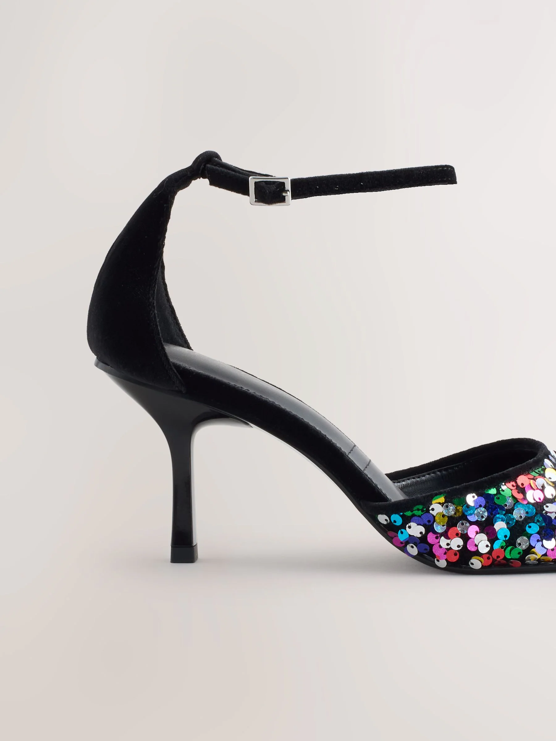 Meerdere kleuren - Forever Comfort Square Toe Multi Sequin Heeled Sandals