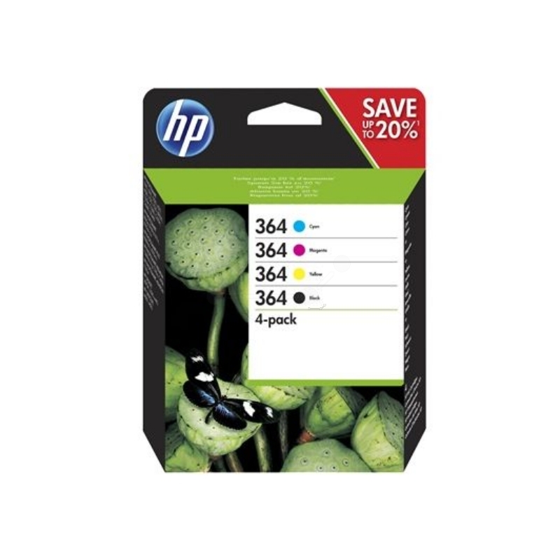 HP 364 Tintenpatronen Multipack, cyan, gelb, magenta, schwarz
