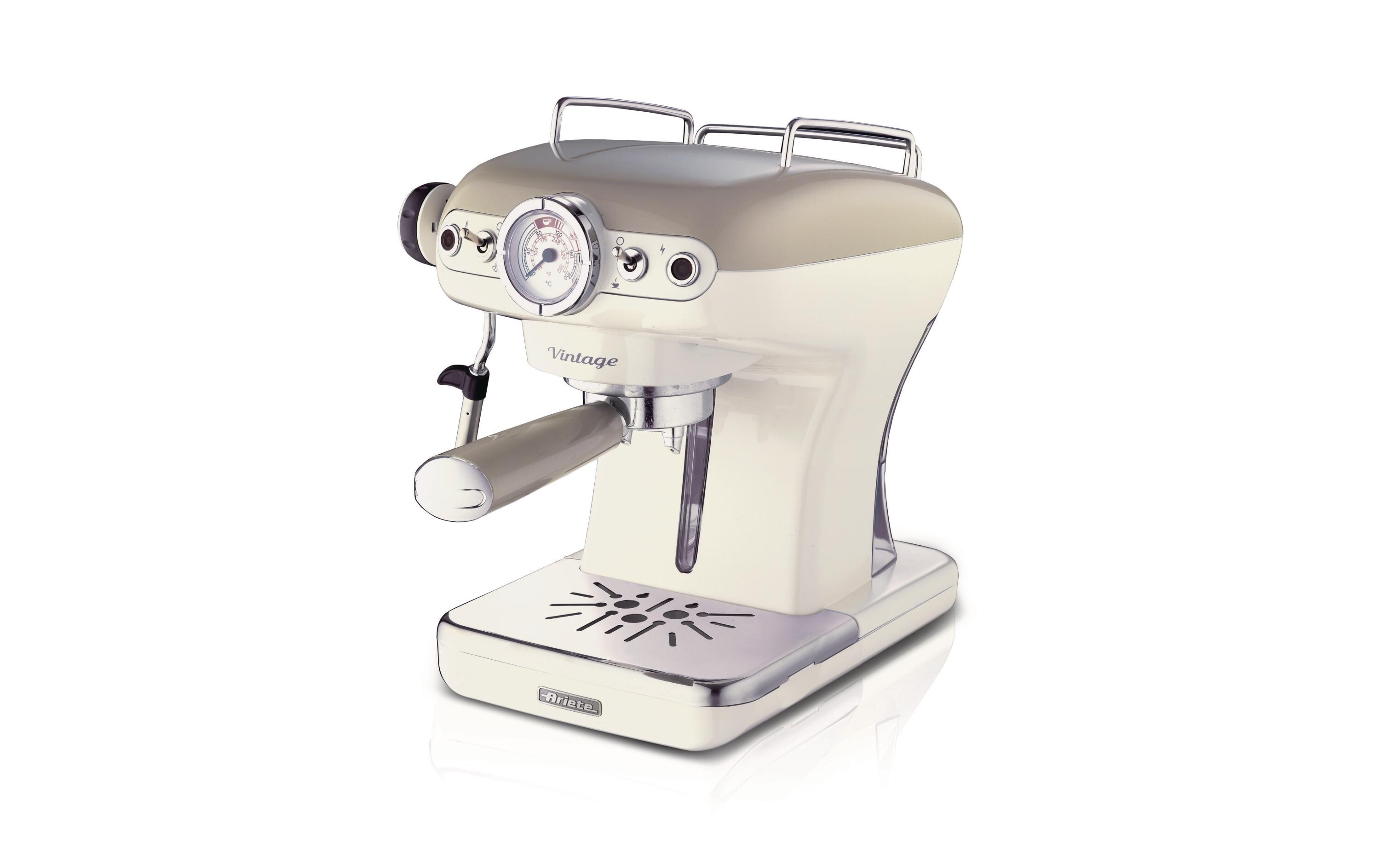Portionskaffeemaschine Vintage Beige<br>Elegante und vielseitige Espressomaschine im Vintage Look