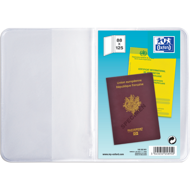 Etui passeport 8,8x12,5 PVC 20/100ème incolore