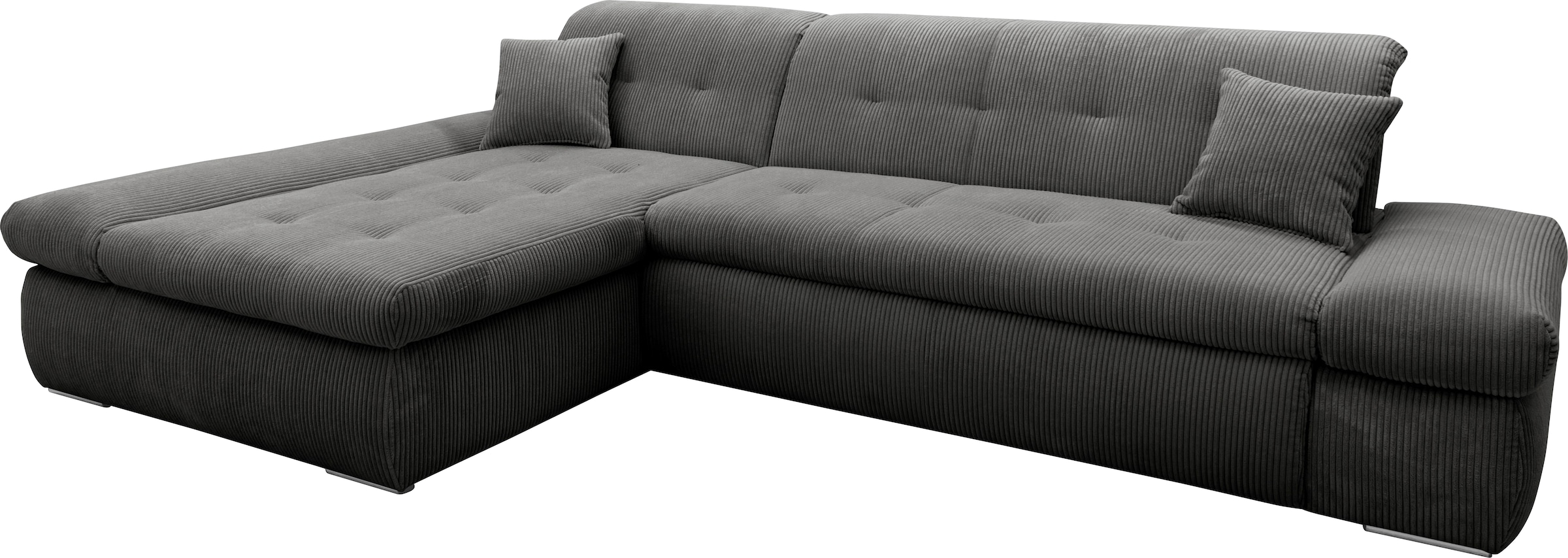 DOMO collection Ecksofa »Moric, L-Form, XXL-Sofa - Breite 300cm, viel Platz, auch in Cord« wahlweise mit Bettfunktion und Armteilverstellung, Cord