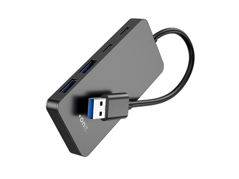 onit USB-A-Hub 2A2C Leichter und kompakter Hub mit 2 USB-A- und 2 USB-C-Ports