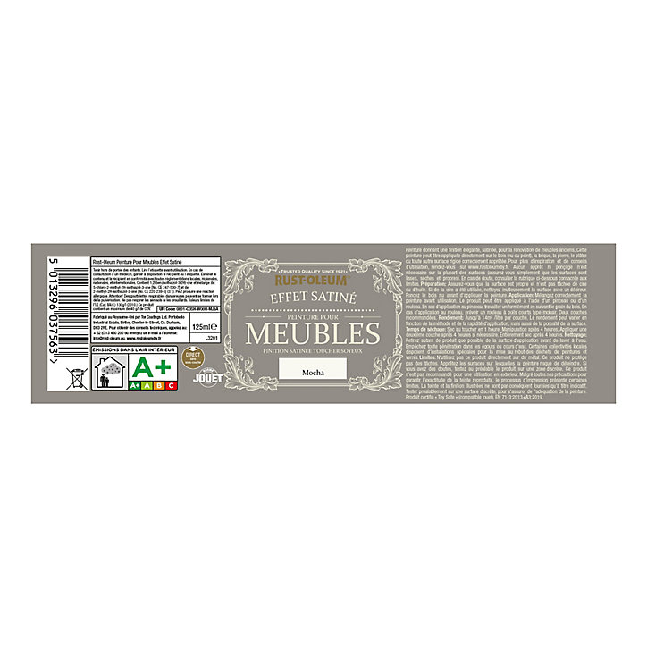 Peinture pour meubles Rust-Oleum mocha effet poudré satin 125ml