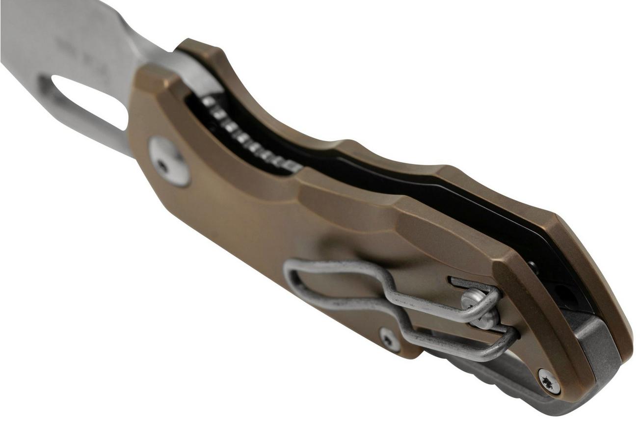 MKM Isonzo FX03M-3TBR, Clip Point Stonewashed Böhler M390 Bronze Titanium, zakmes