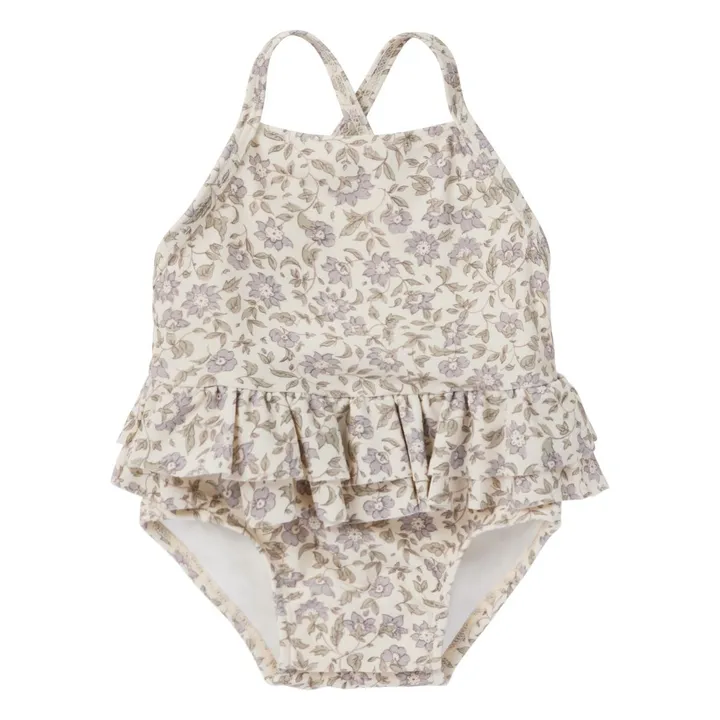 Quincy Mae Maillot 1 Pièce Volants Fleuri | Ecru