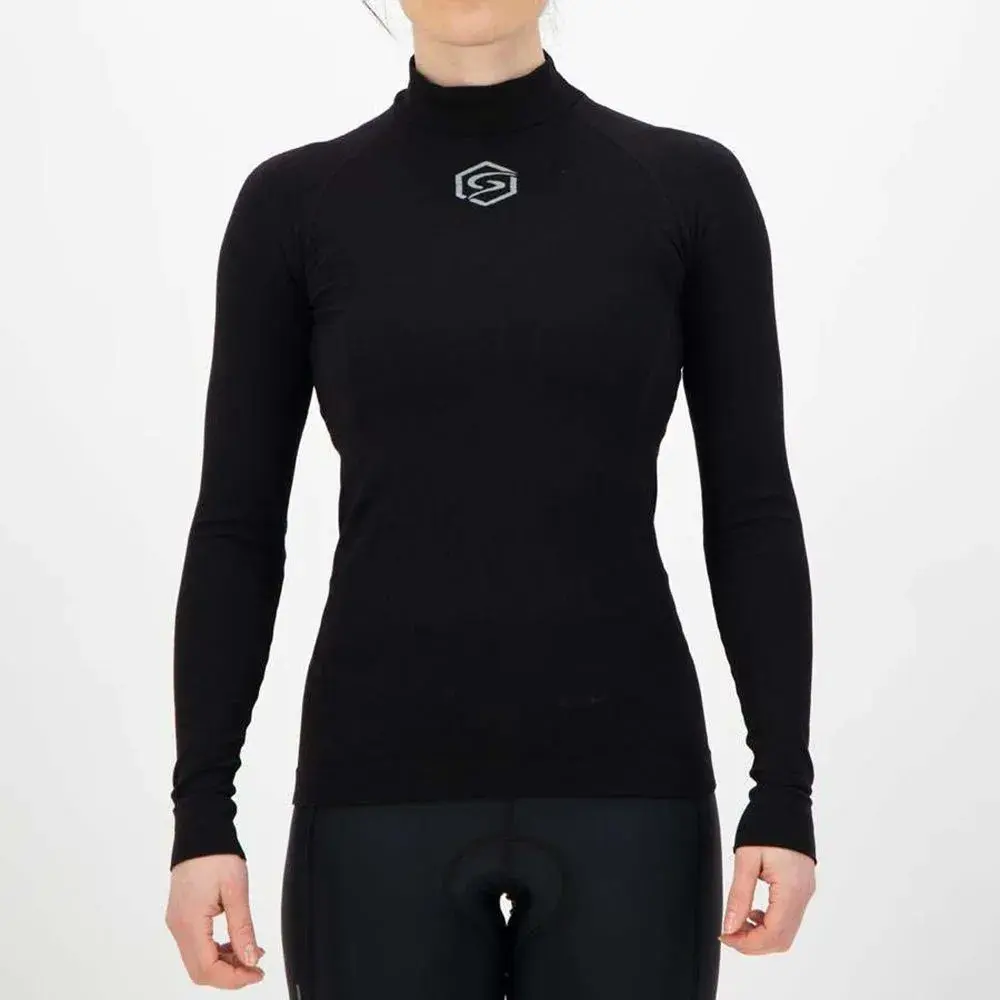 FUTURUM Recycled Thermoshirt Lange mouwen Zwart Dames