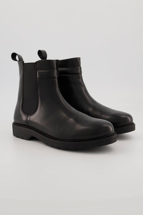 Chelsea-Boots, Elastikeinsätze, Echtleder, Weite H
