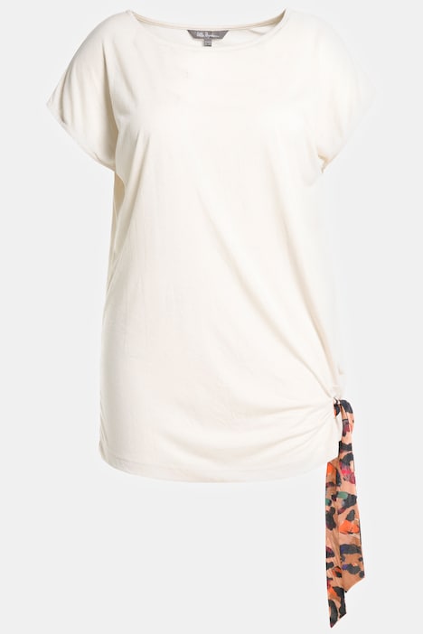 T-Shirt, Boxy-Form, U-Boot-Ausschnitt, Halbarm