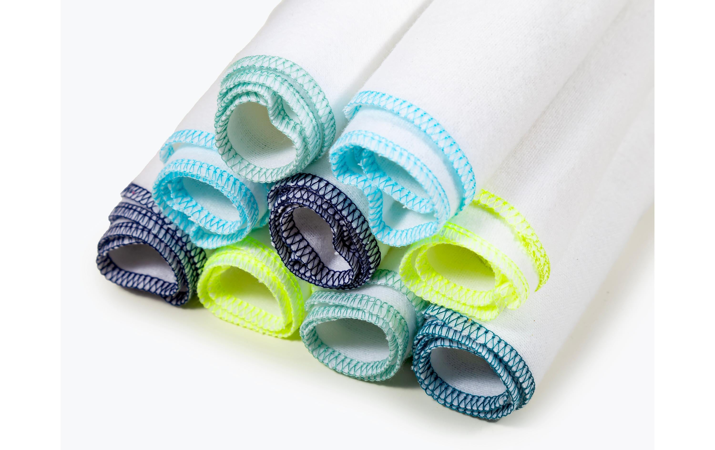 Moltonwaschlappen 9-er Set 30 x 30 cm, BlauKinderwaschlappen