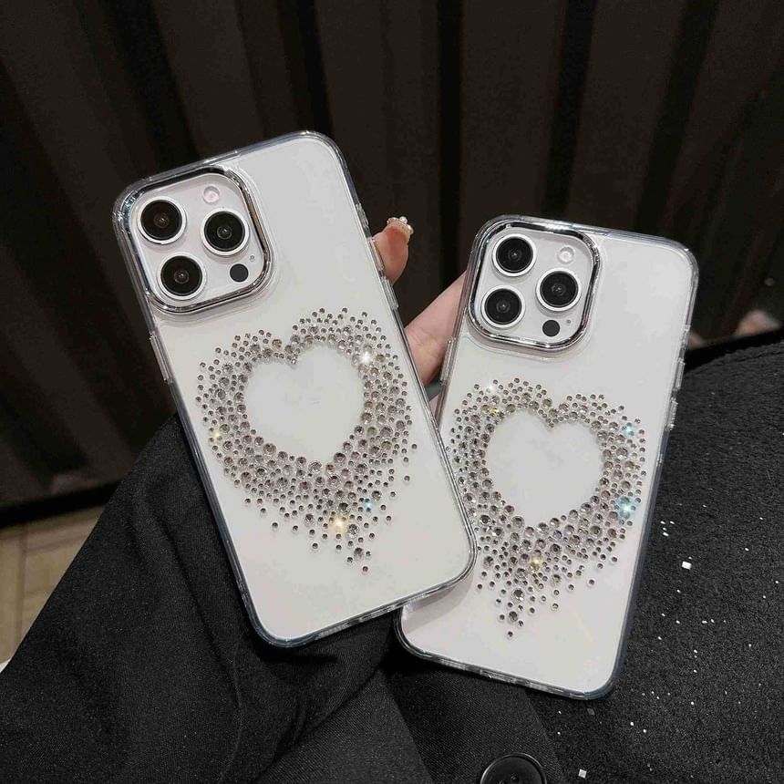 Tondephiry - Glitter Hart Telefoonhoesje - iPhone 16, 16 Pro, 16 Pro Max, 15, 15 Pro, 15 Pro Max, 14, 14 Pro, 14 Pro Max, 13, 13 Pro, 13 Pro Max, 12, 12 Pro, 12 Pro Max