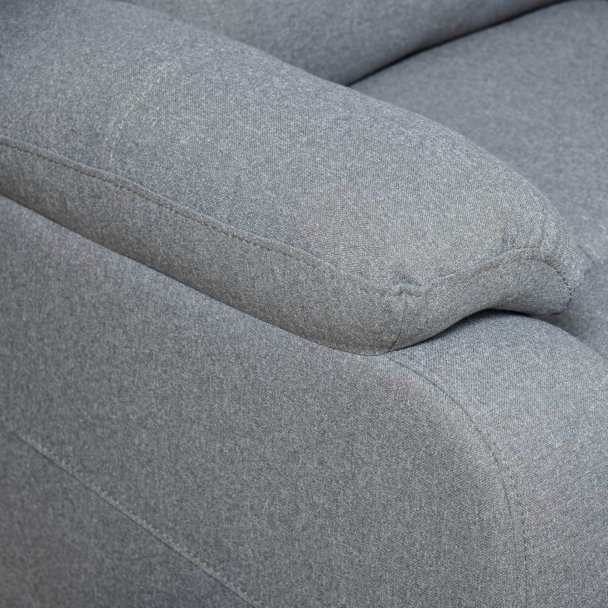 HOMCOM Relaxsessel mit EInstellbarkeitsfunktion grau 90L x 96B x 98H cm