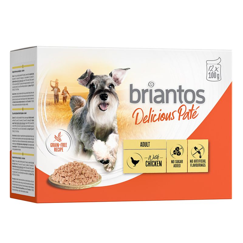 Lot Briantos Delicious Paté 48 x 100 g pour chien ✓ pas cher