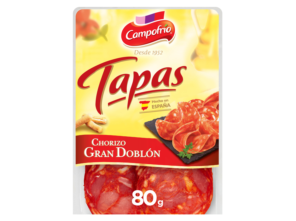 CHOURIÇÃO CAMPOFRIO GRAN DOBLON FATIAS TAPAS 80G