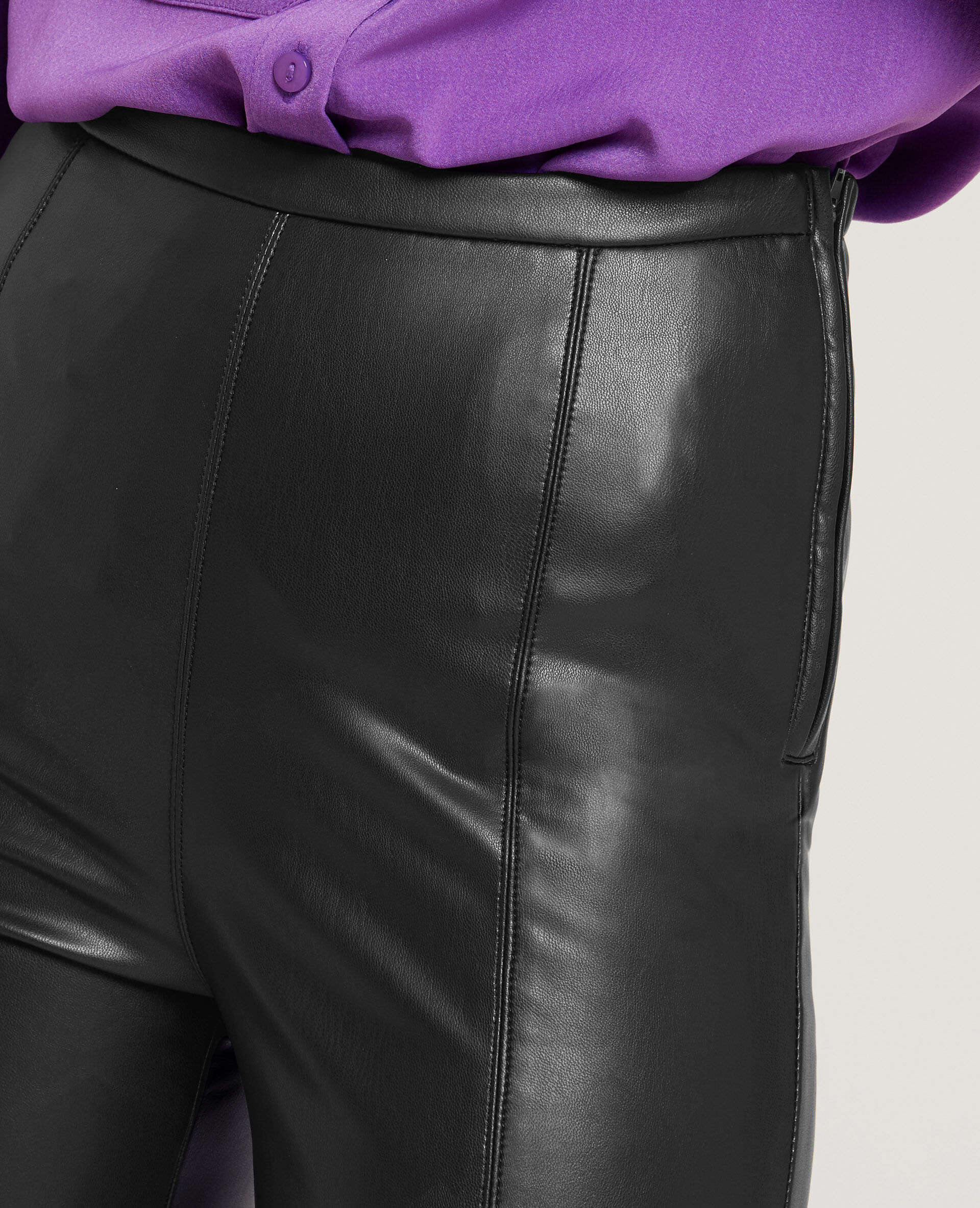Legging simili cuir - Noir