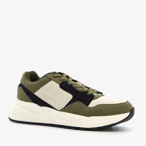 Blue Box heren dad sneakers groen wit