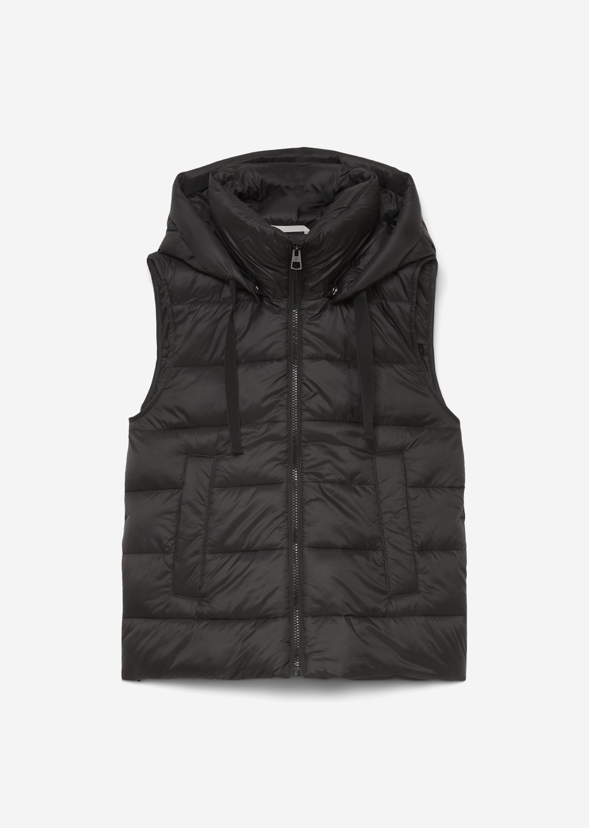 Kapuzen-Puffer-Steppweste mit recycelten Materialien