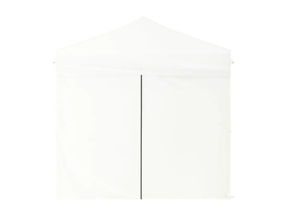 Tente de réception pliable avec parois Blanc 2x2 m