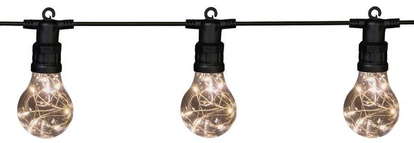 LED-Partylichterkette, weiß/gold, 10 LEDs