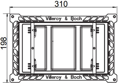 Villeroy & Boch ViConnect montageset voor verzonken inbouw RVS
