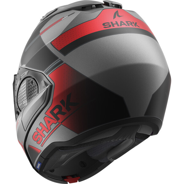 Shark - Casque Evo-GT Tekline Gris Mat / Noir Mat / Rouge