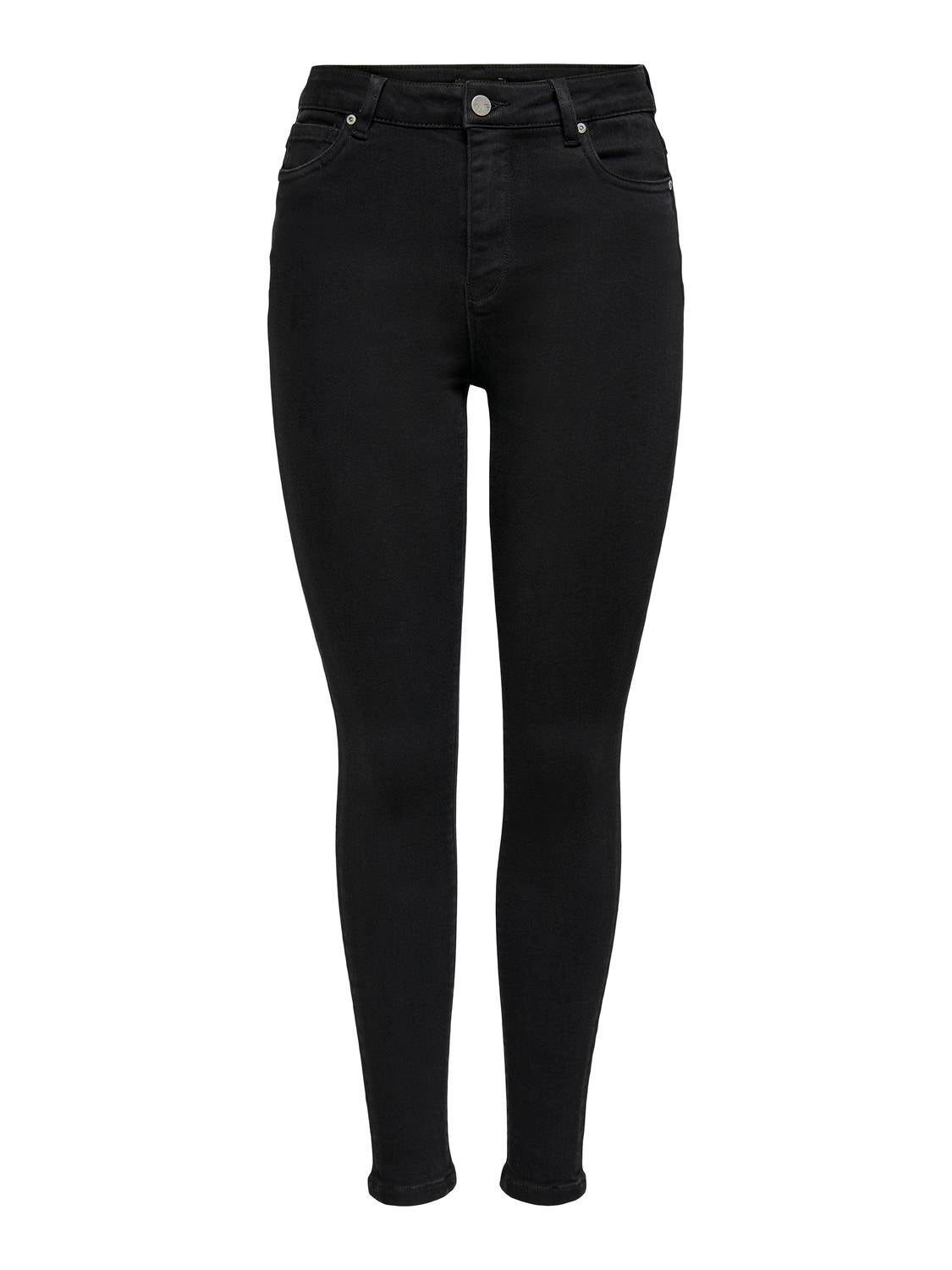 ONLMILA Hohe Taille Skinny Fit Jeans Black