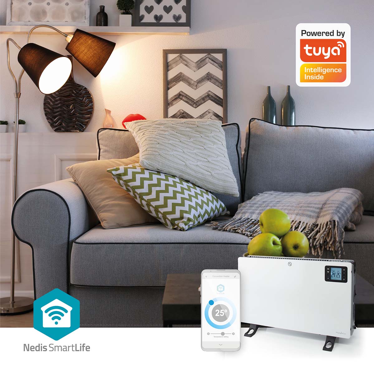 Nedis htco50wtw smartlife convectorkachel - wit