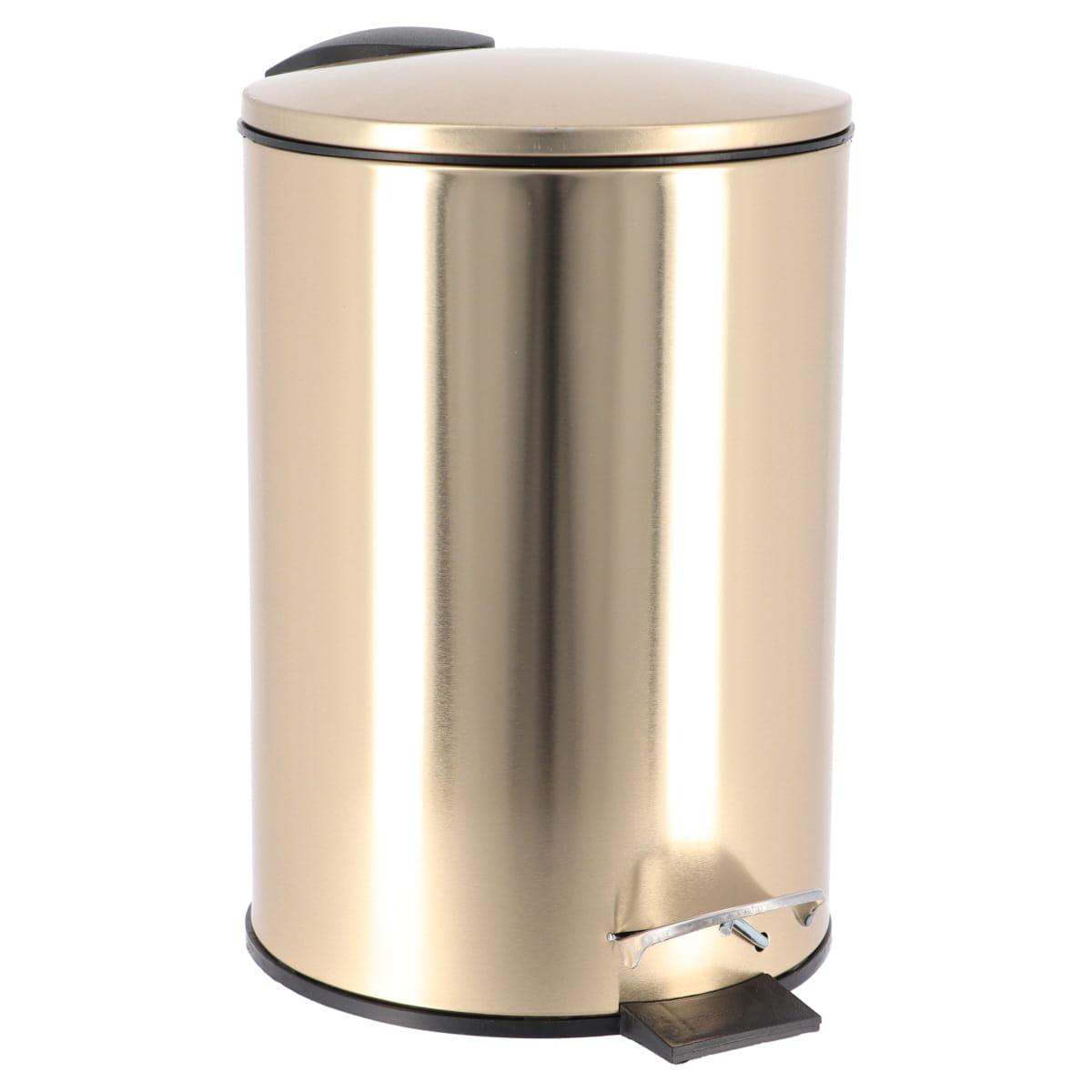 POUBELLE METAL FREIN DE CHUTE 3L OR