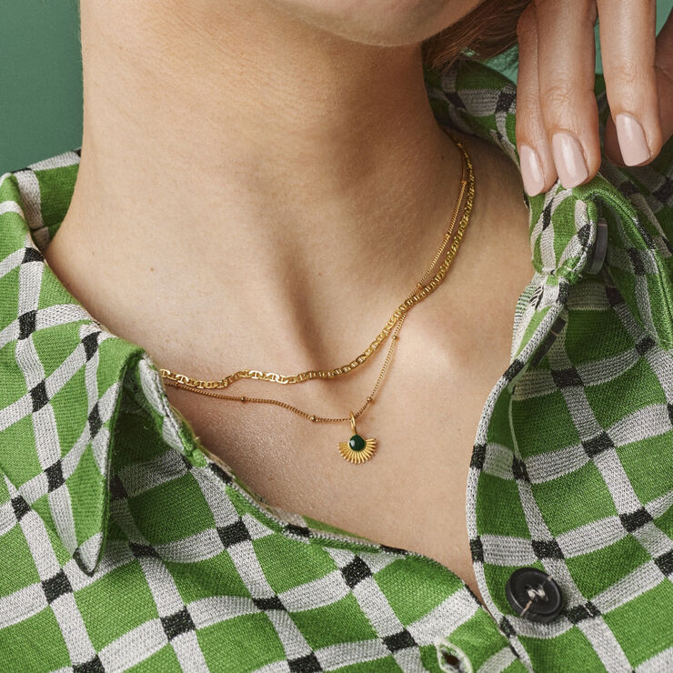 ENAMEL Copenhagen Necklace, Soleil Petrol green