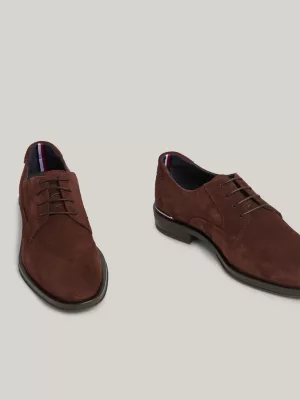 Sapatos Derby de camurça com cadarço Signature