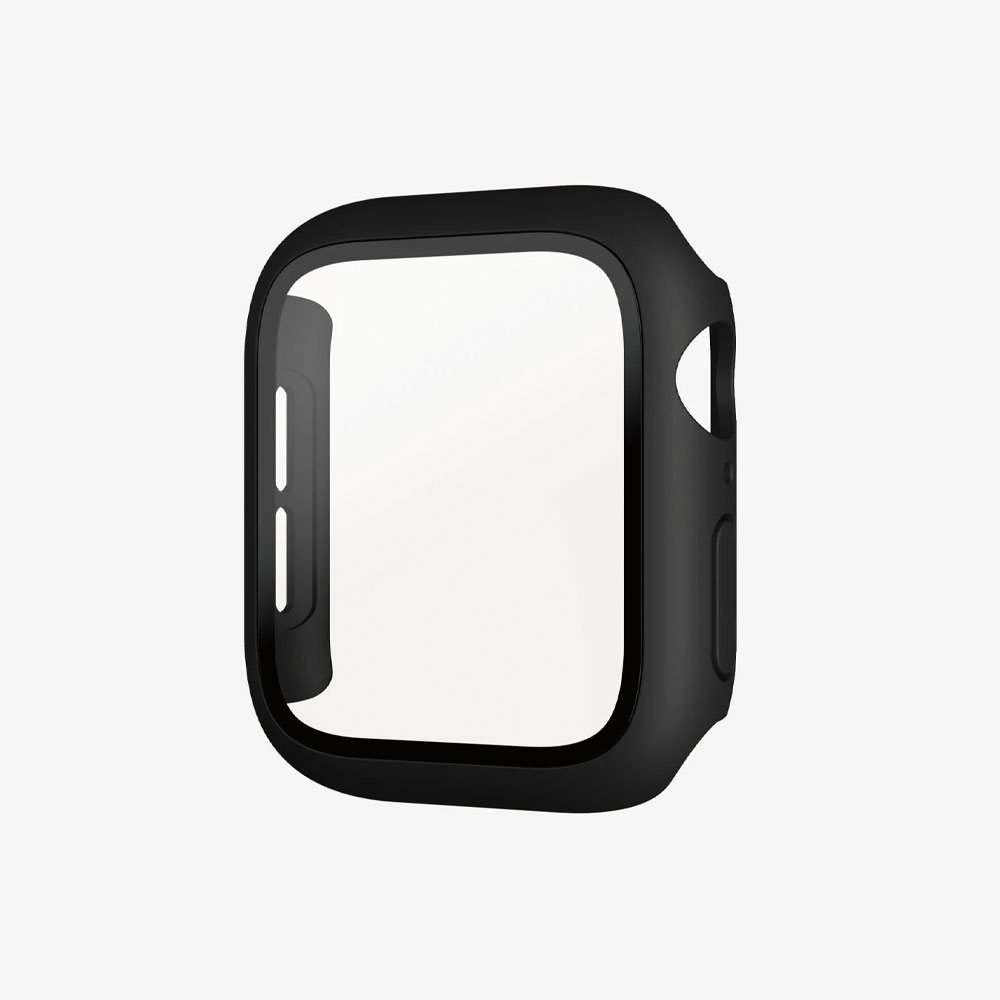 Apple Watch (40mm) Antibakterieller Hardcase Bumper   Display Schutzfolie (3640) - Schwarz / Transparent
