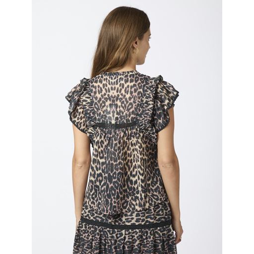 Neo Noir Jayla Leo Voile Bluse, Leopard, 34